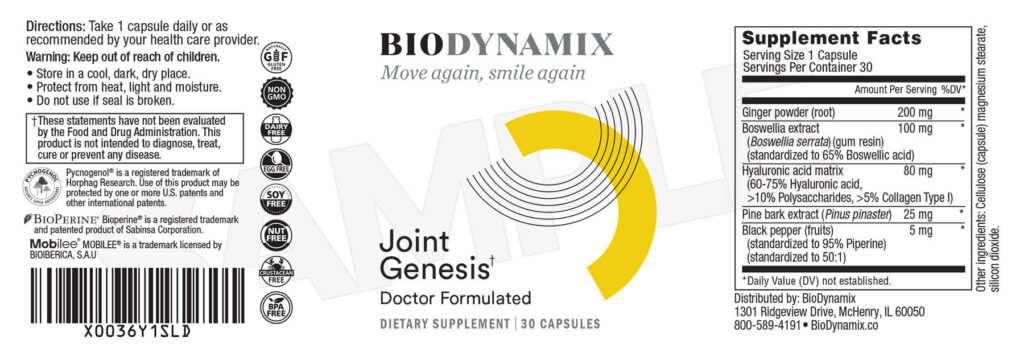 Joint Genesis | Official Website 2 jointgenesis directions supplement facts